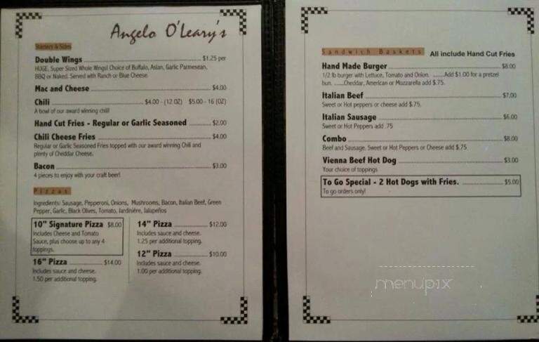Shortstop Lounge - Forest Park, IL menu_pic