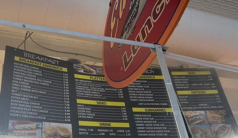 Eddie's Lunch - Baltimore, MD menu_pic