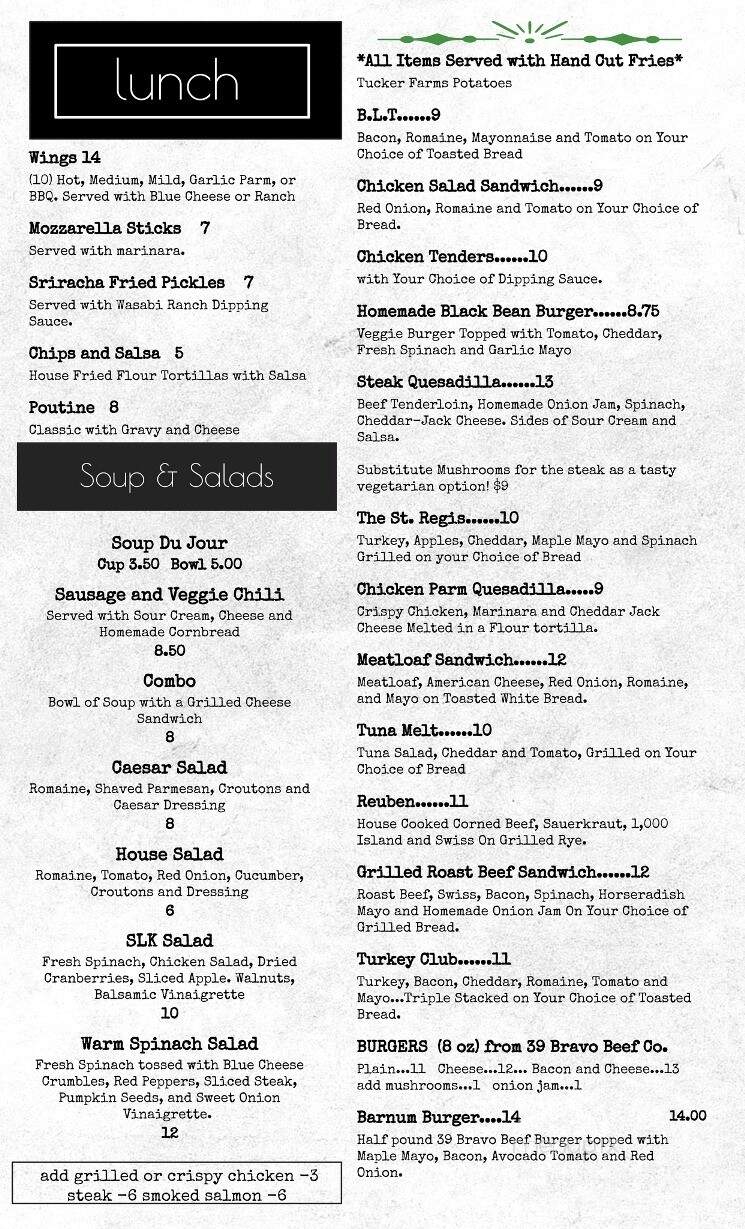 Airport Cafe - Saranac Lake, NY menu_pic