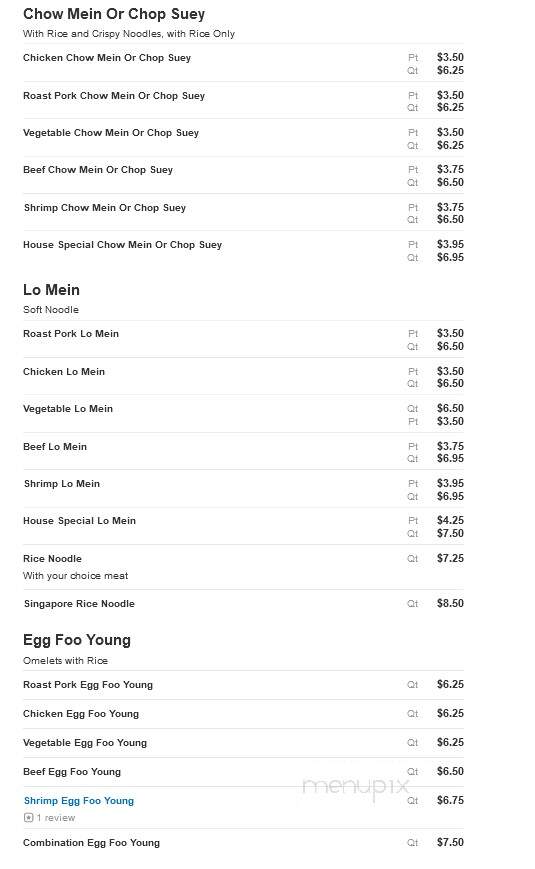 Lin's Garden - Menomonee Falls, WI menu_pic