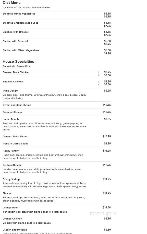 Lin's Garden - Menomonee Falls, WI menu_pic