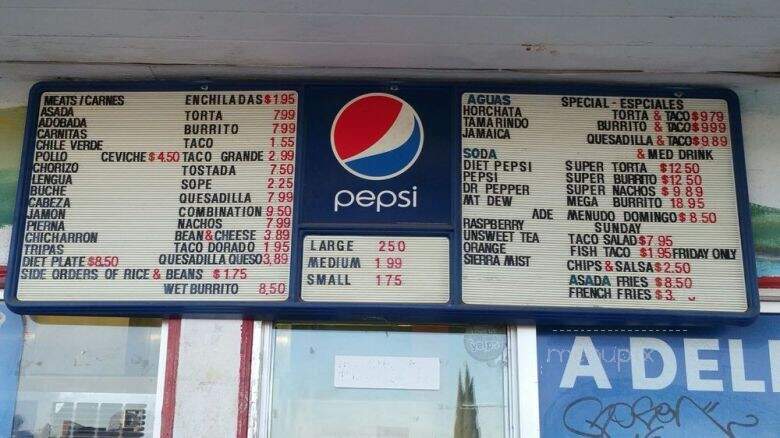 Taqueria Guadalajara - Tulare, CA menu_pic