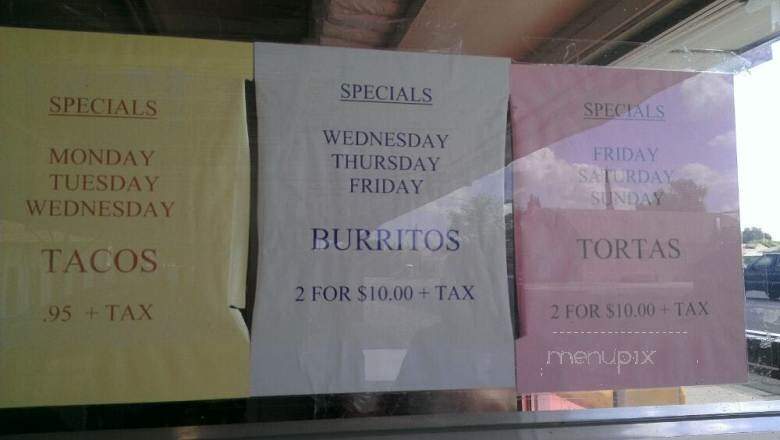 Taqueria Guadalajara - Tulare, CA menu_pic