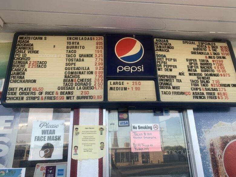 Taqueria Guadalajara - Tulare, CA menu_pic