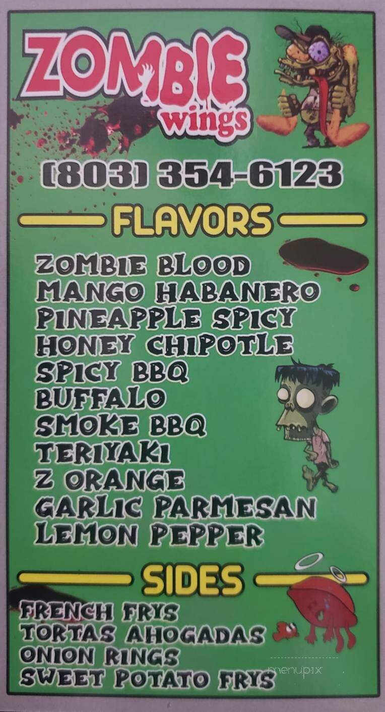 Zombie Wings - Midland, TX menu_pic