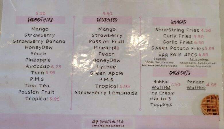 MinTea - Fresno, CA menu_pic