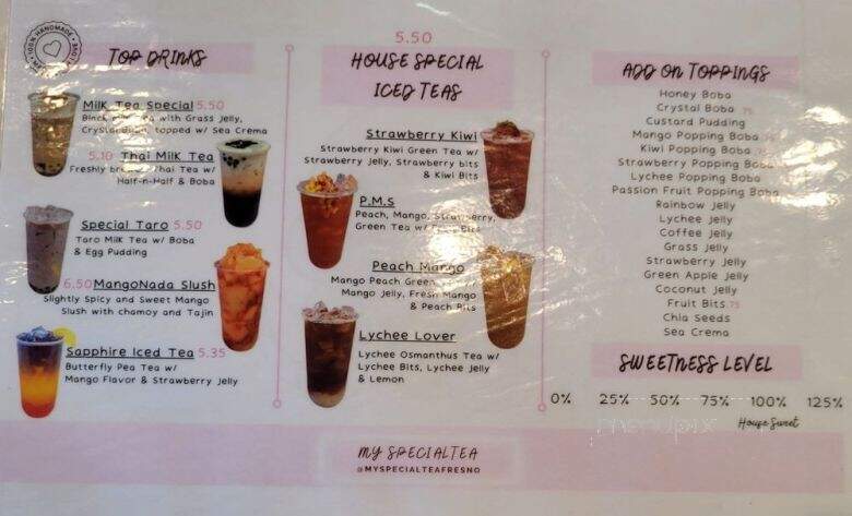 MinTea - Fresno, CA menu_pic