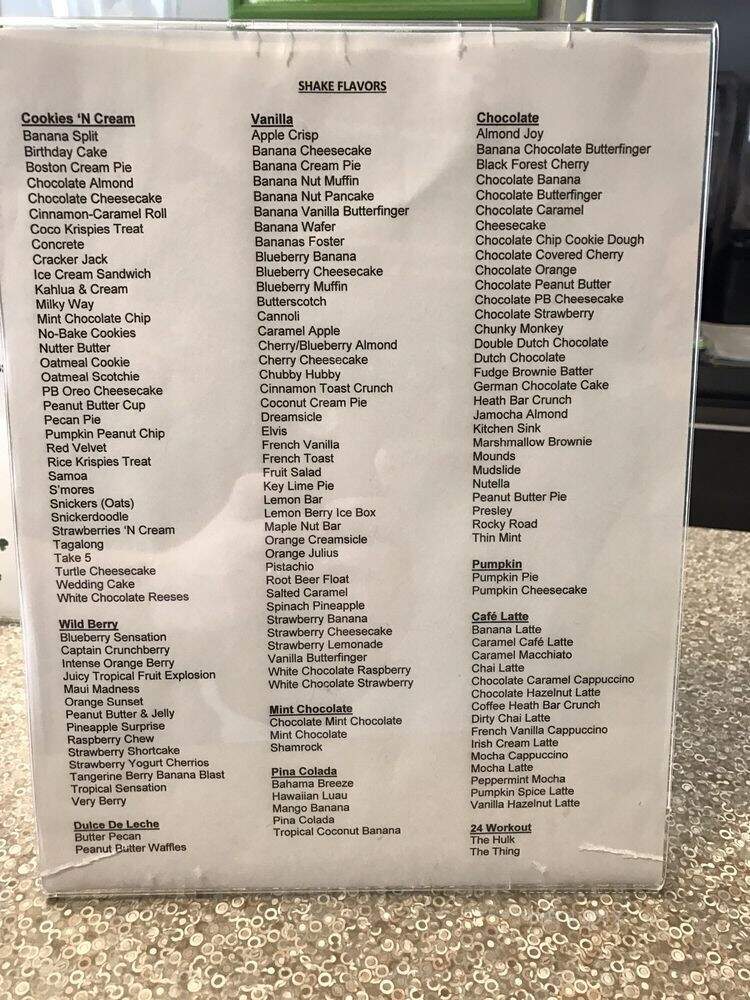 Thrive Nutrition - Valparaiso, IN menu_pic