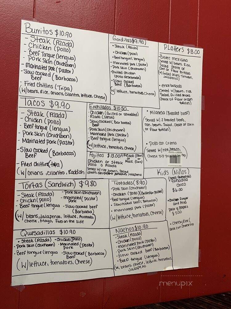 El Mexicano - Lyons, GA menu_pic