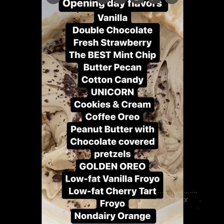 Kristin's Ice Cream Korner - West Kittanning, PA menu_pic