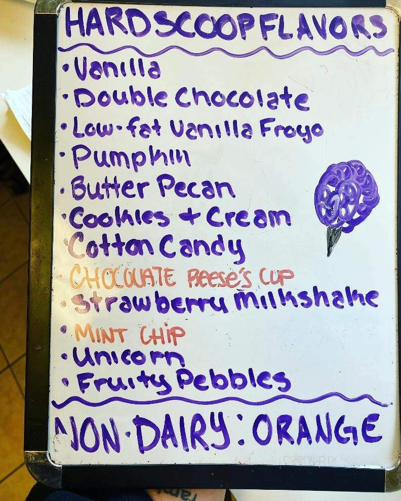 Kristin's Ice Cream Korner - West Kittanning, PA menu_pic
