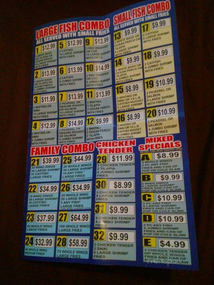 S & T Fresh Fish & Chicken - Detroit, MI menu_pic