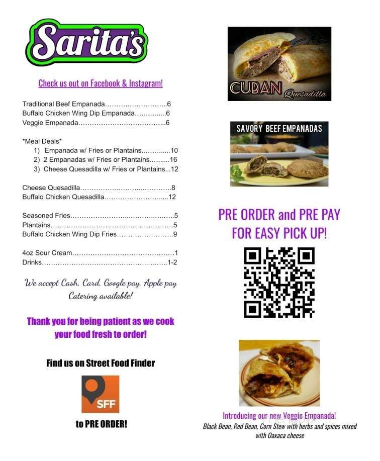 Sarita's Food Truck - Rome, NY menu_pic