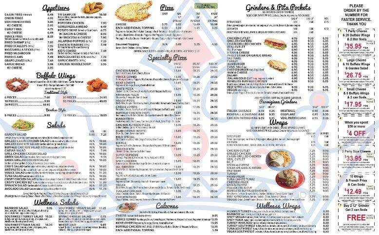 Venice Pizza & Grill - Wilbraham, MA menu_pic