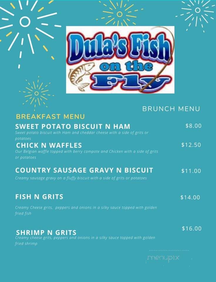 Dula's Fish on the Fly - Chesapeake, VA menu_pic