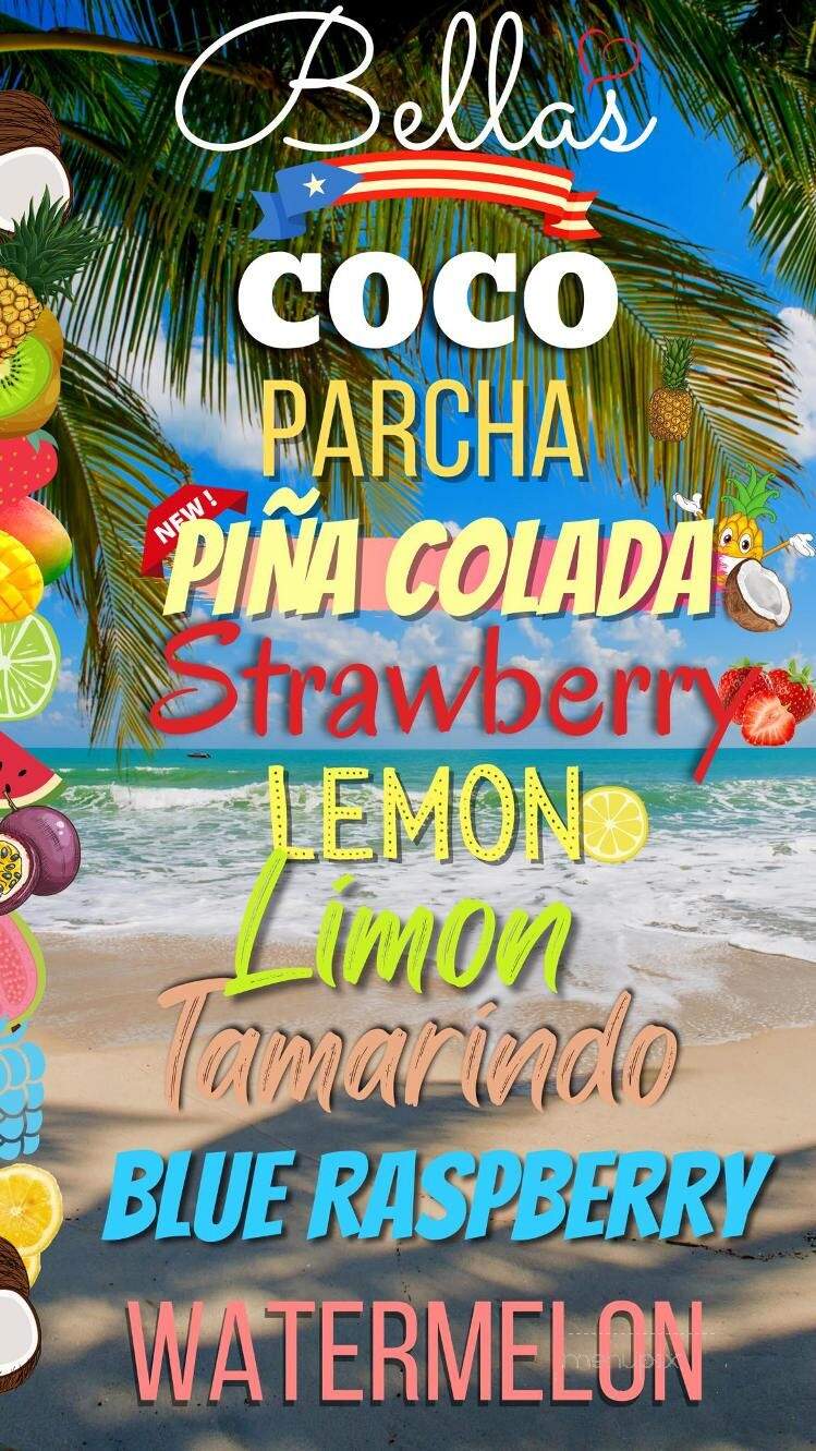 Bella's Italian Ice & Helado de Coco - Chicago, IL menu_pic