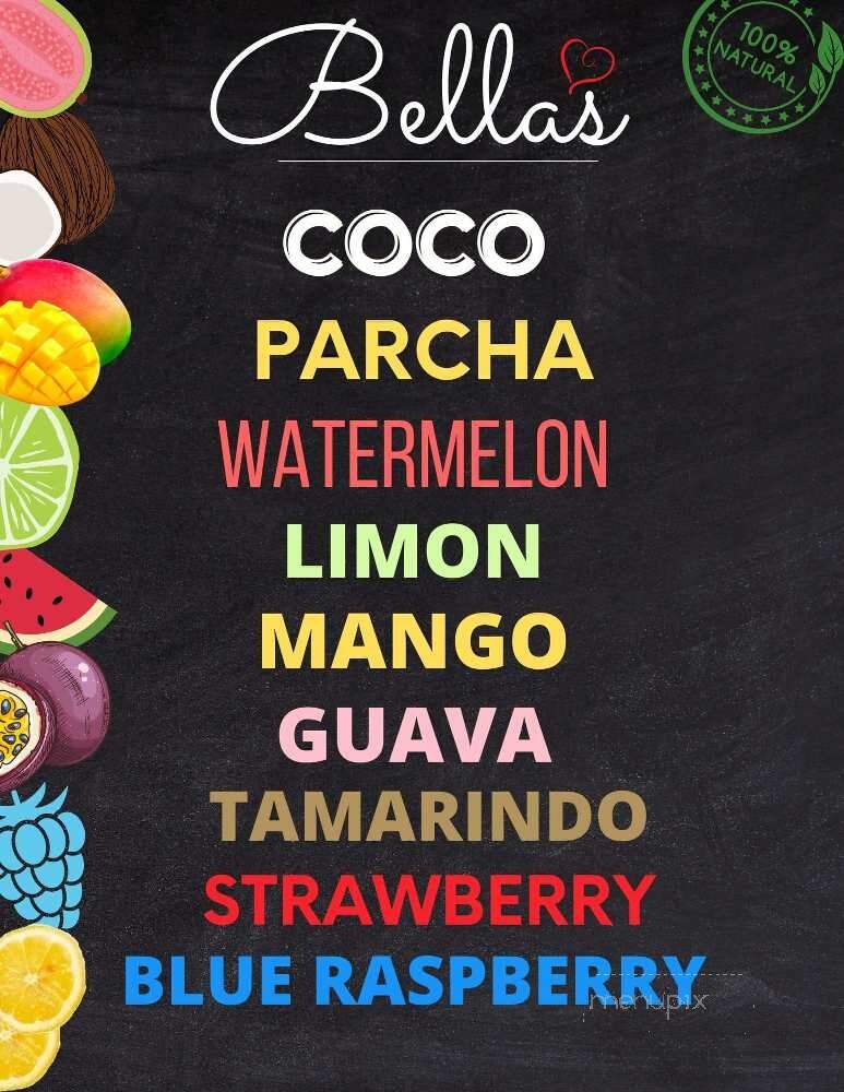 Bella's Italian Ice & Helado de Coco - Chicago, IL menu_pic