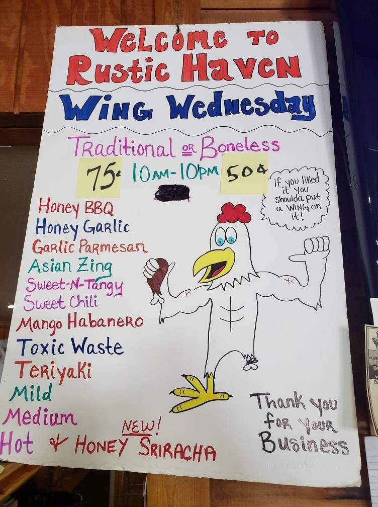 Rustic Haven Bar & Grille - Hixton, WI menu_pic