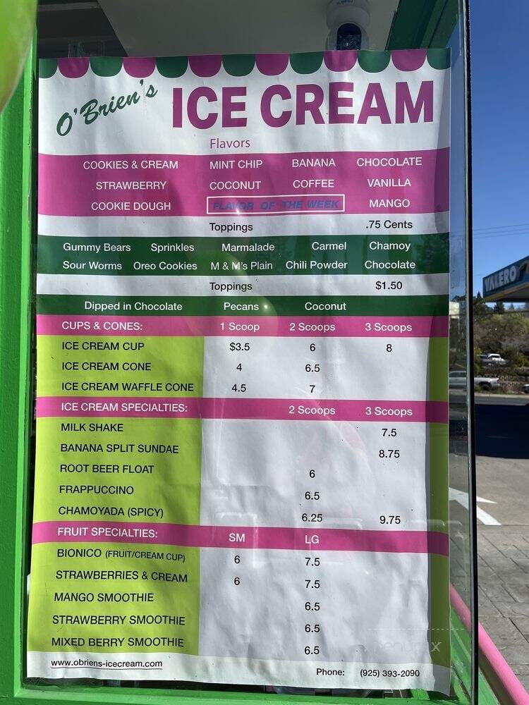 O'Brien's Ice Cream - Martinez, CA