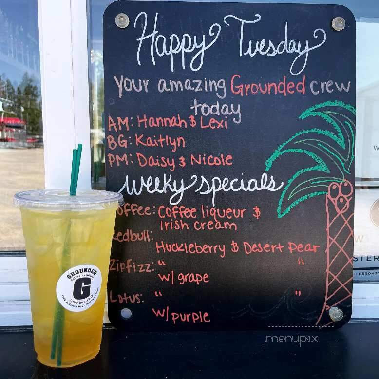 Grounded Coffee Company - Post Falls, ID menu_pic