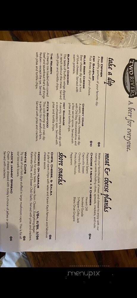 Two Rivers Alehouse - Washington, NC menu_pic