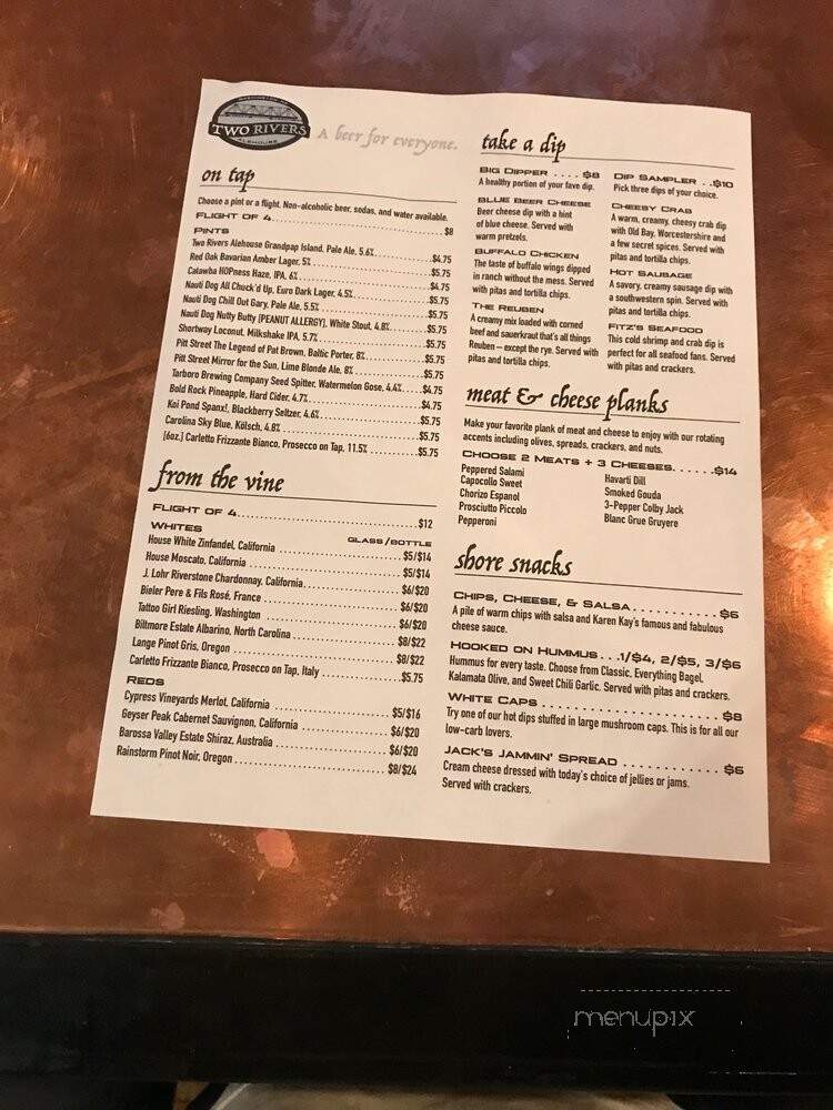 Two Rivers Alehouse - Washington, NC menu_pic