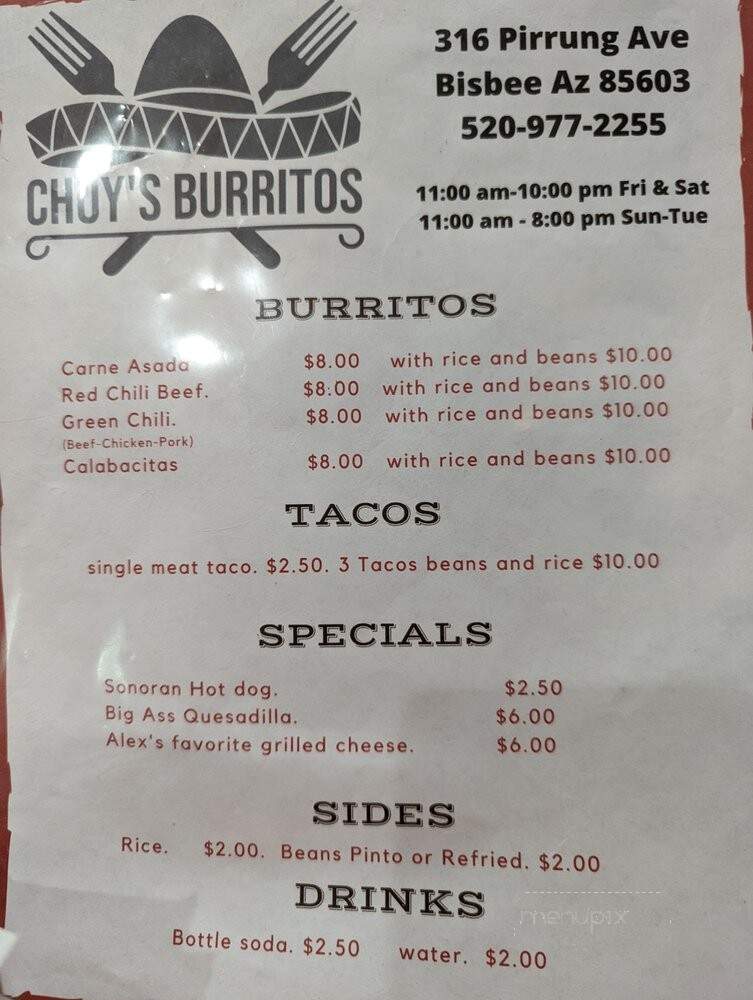 Chuy's Burritos - Bisbee, AZ
