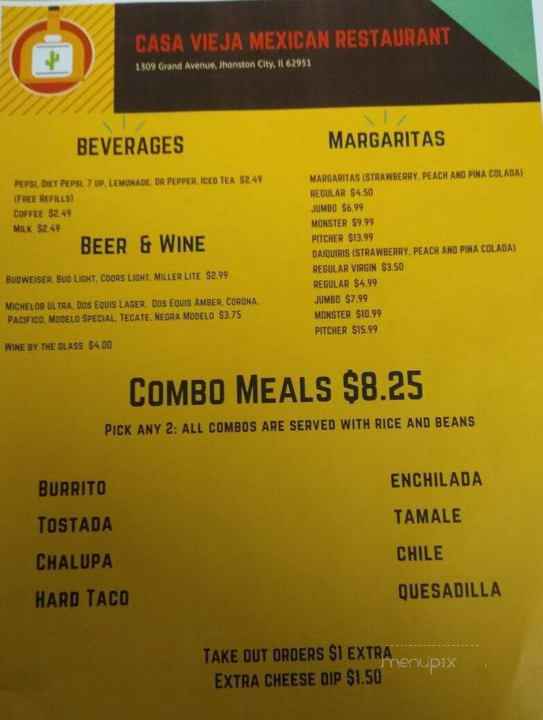 La Casa Vieja - Johnson City, TN menu_pic