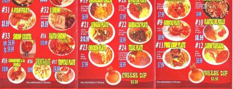 El Bracero Mexican Restaurant - San Antonio, TX menu_pic