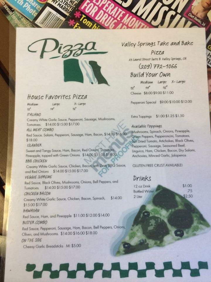 Valley Springs Take n Bake Pizza - Valley Springs, CA