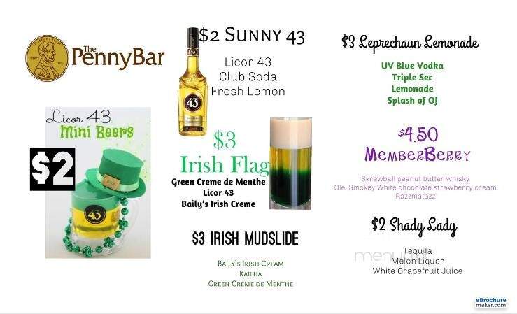 Price Street Pub - Springfield, IL menu_pic