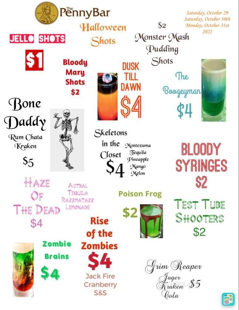Price Street Pub - Springfield, IL menu_pic