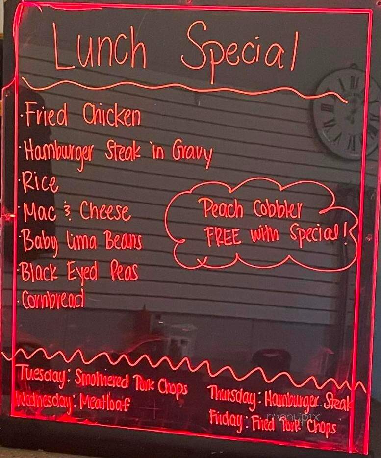 Linda's Grill - Pinewood, SC menu_pic