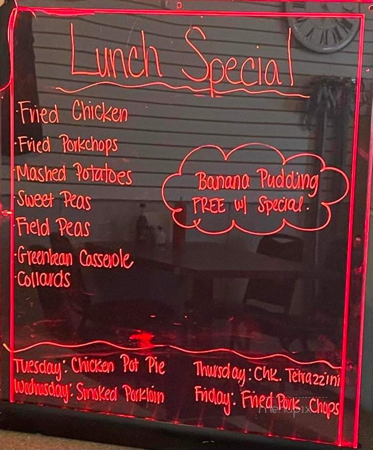 Linda's Grill - Pinewood, SC menu_pic