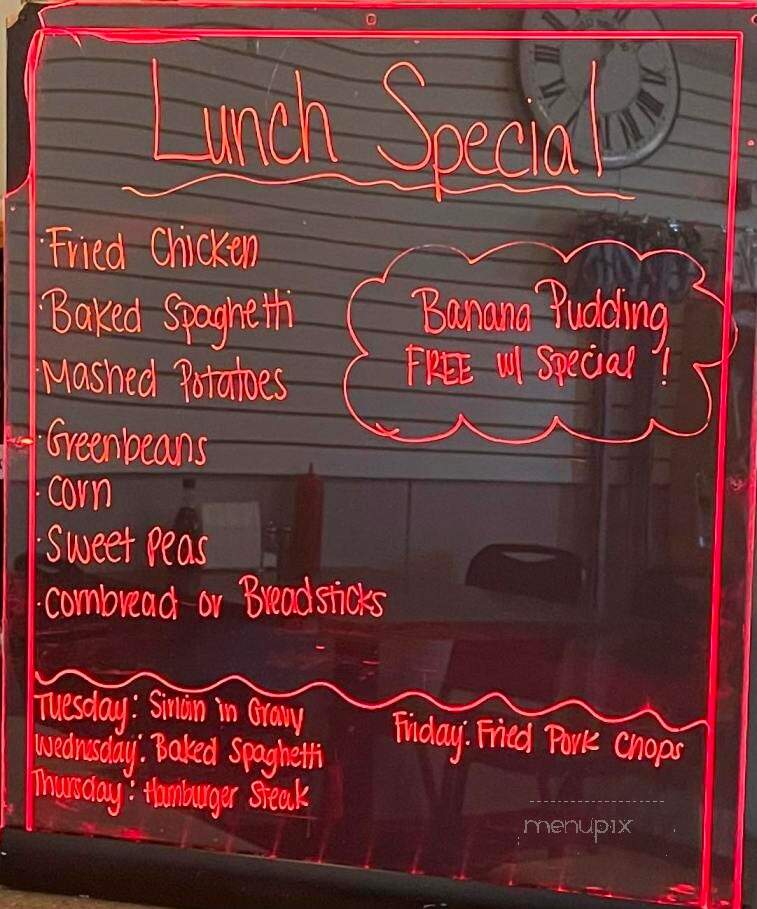 Linda's Grill - Pinewood, SC menu_pic