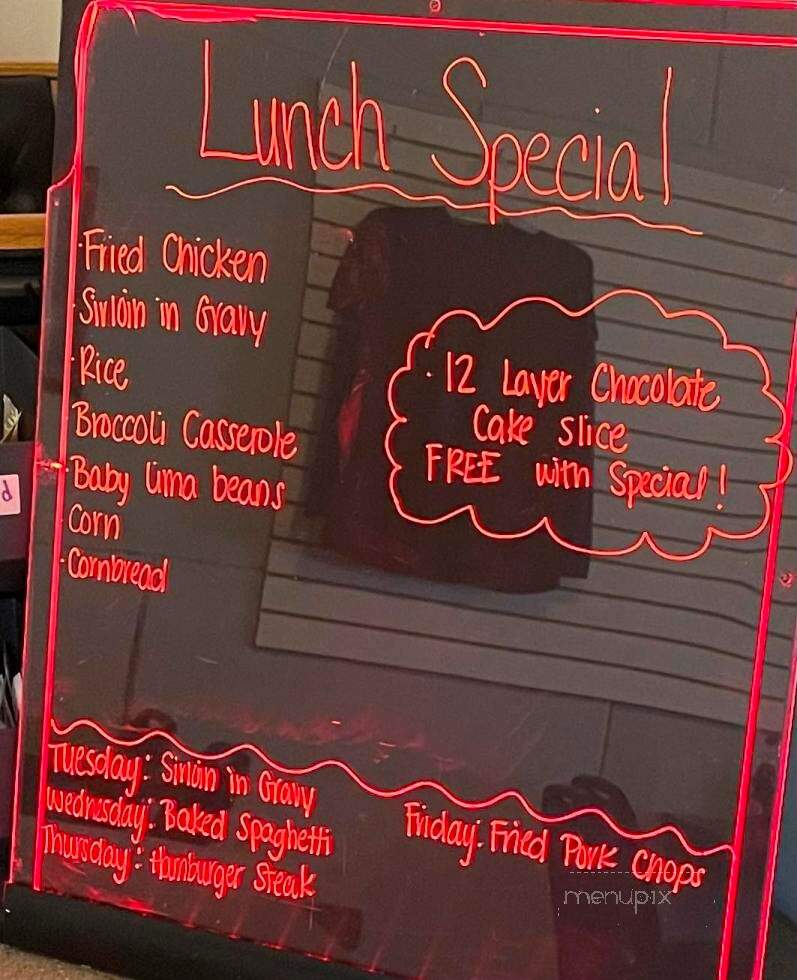 Linda's Grill - Pinewood, SC menu_pic