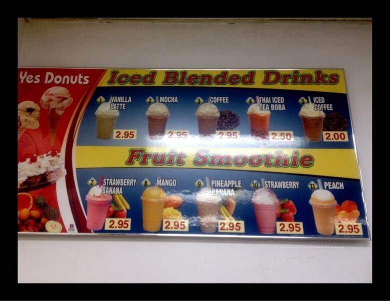 Yes Donuts - Carson, CA menu_pic