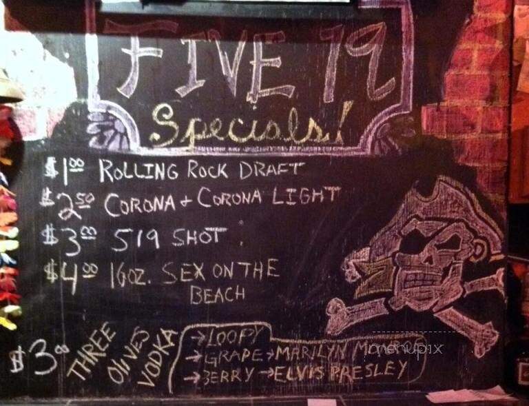 Club 519 - Greenville, NC menu_pic