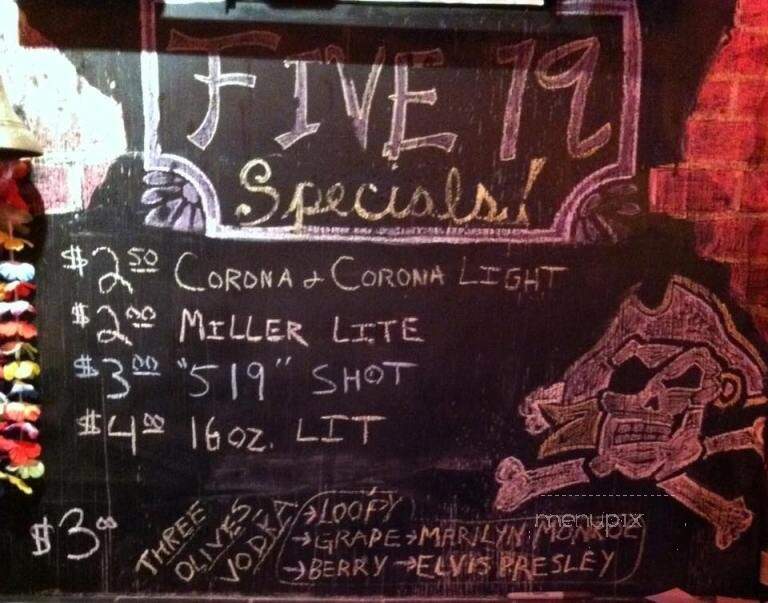 Club 519 - Greenville, NC menu_pic