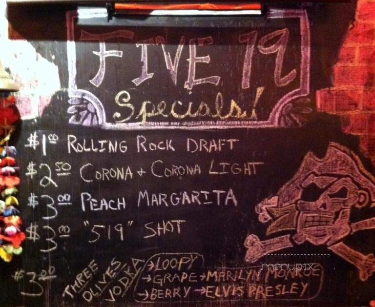 Club 519 - Greenville, NC menu_pic