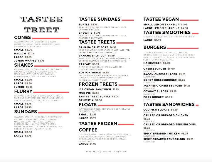 Tastee Treats - Boswell, IN menu_pic