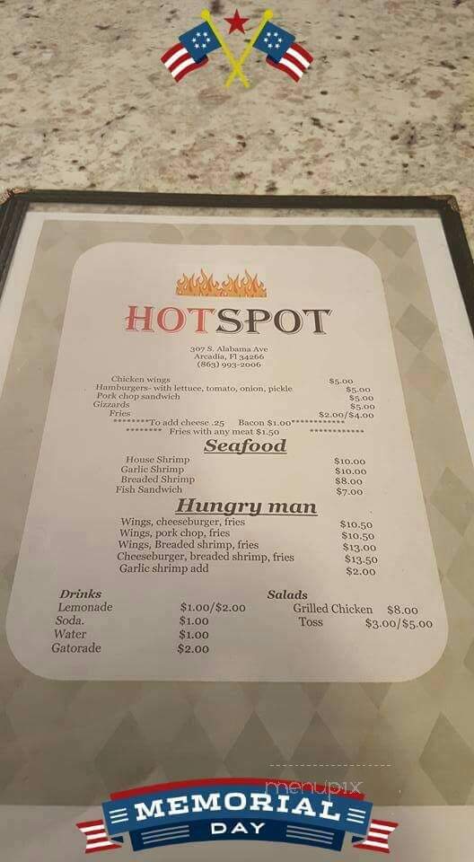 Hot Spot Soul Restaurant - Arcadia, FL menu_pic