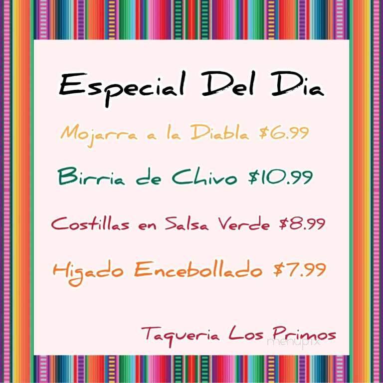 Taqueria Los Primos - Ocoee, FL menu_pic