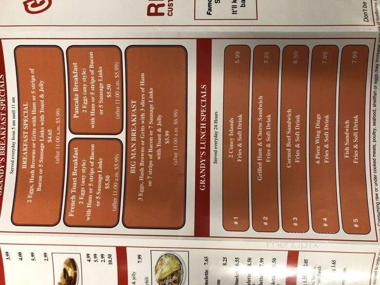 Grandy's Coney Island - Detroit, MI menu_pic