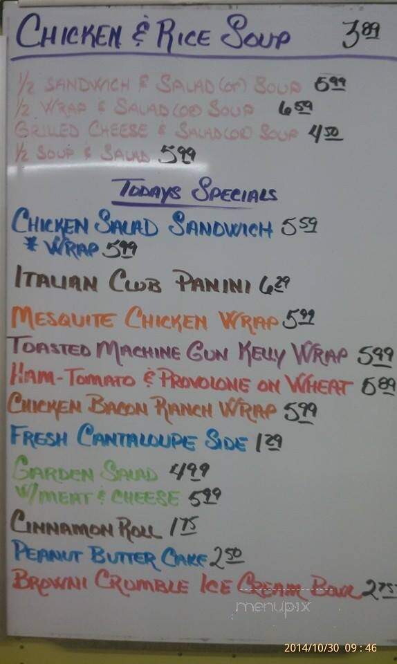Zimmerman's - Marion, KS menu_pic