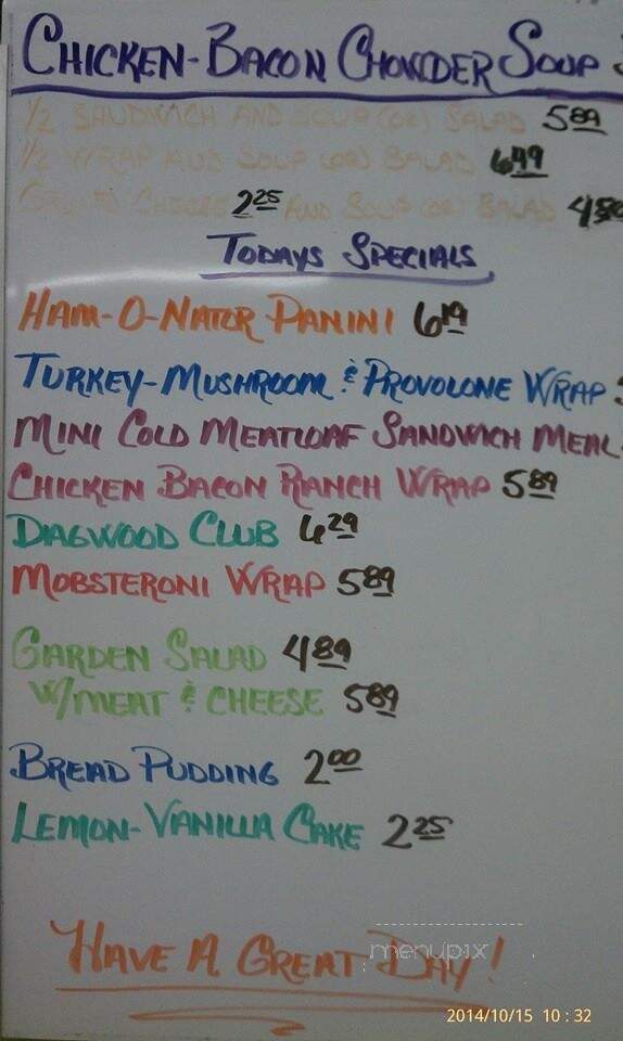 Zimmerman's - Marion, KS menu_pic