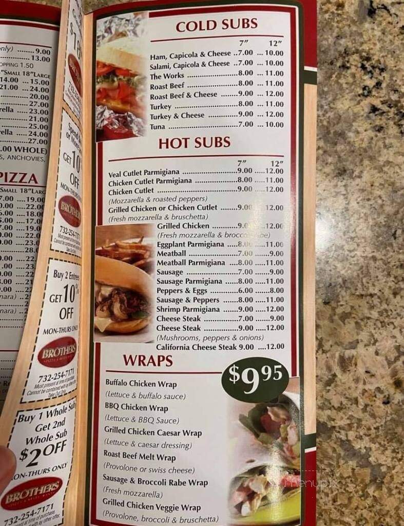 Brothers Pizza & Restaurant - Old Bridge, NJ menu_pic