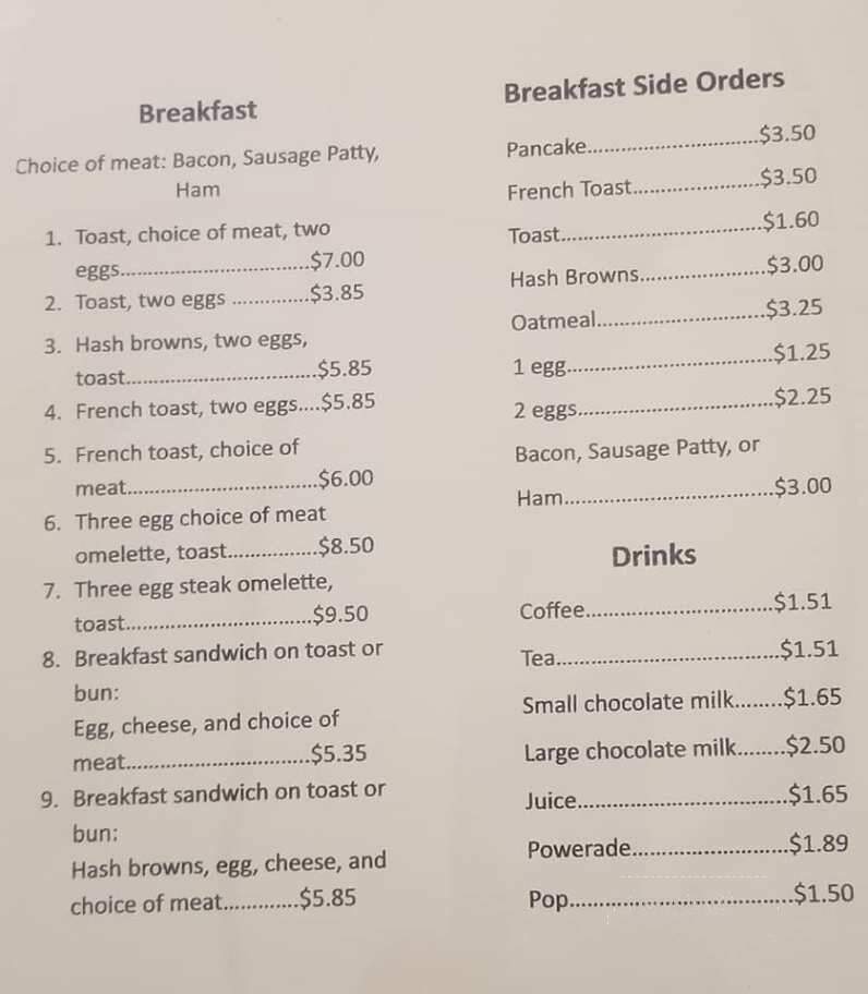 Woodworth Cafe - Woodworth, ND menu_pic