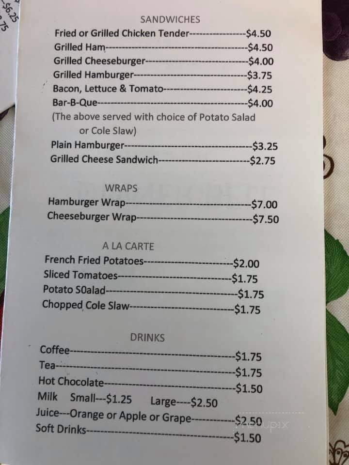 Dinner Bell Restaurant - Aiken, SC menu_pic