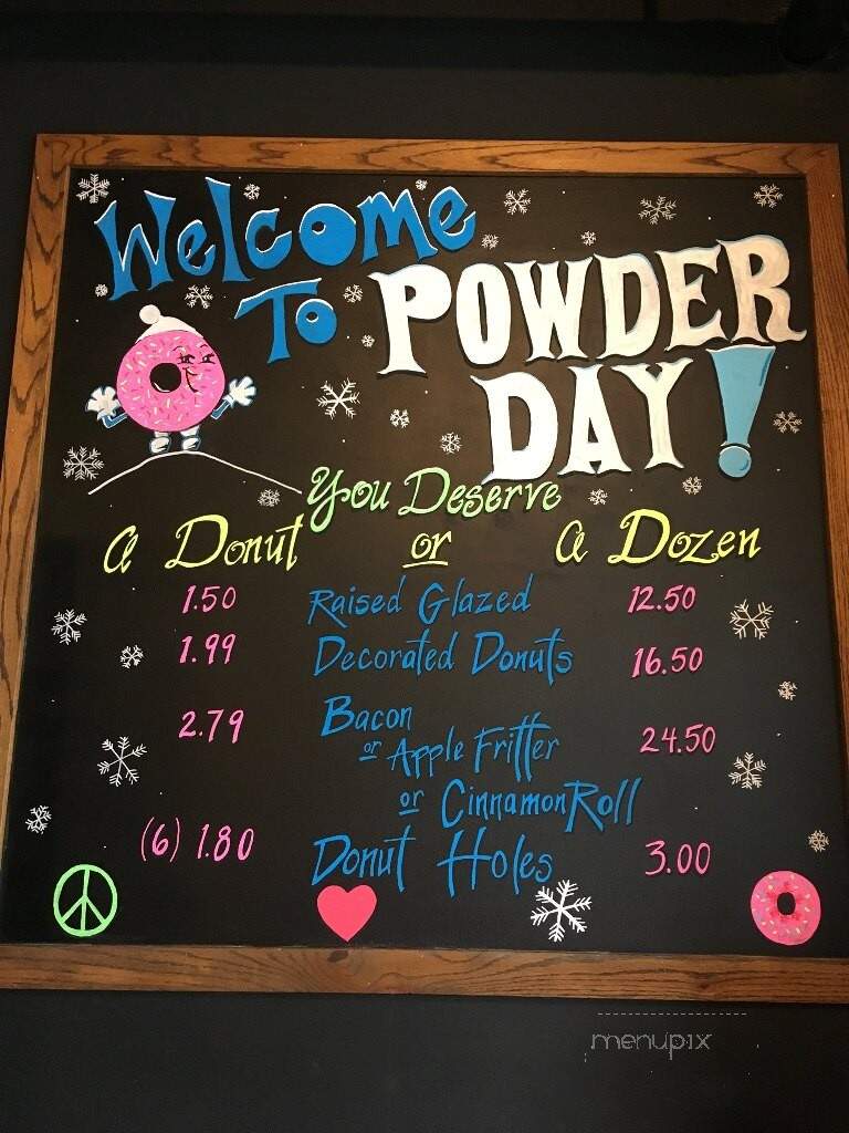 Powder Day Donuts - Steamboat Springs, CO menu_pic